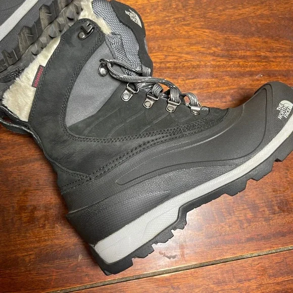 The North Face Waterproof Snow Boots Women's US 7 Black Faux Fur Lined Winter - Picture 9 of 16